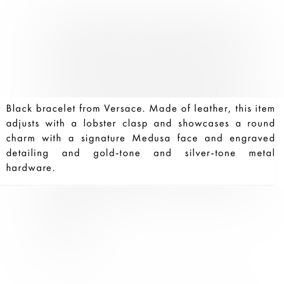 Versace Medusa Charm Leather Bracelet - Picture 5 of 5